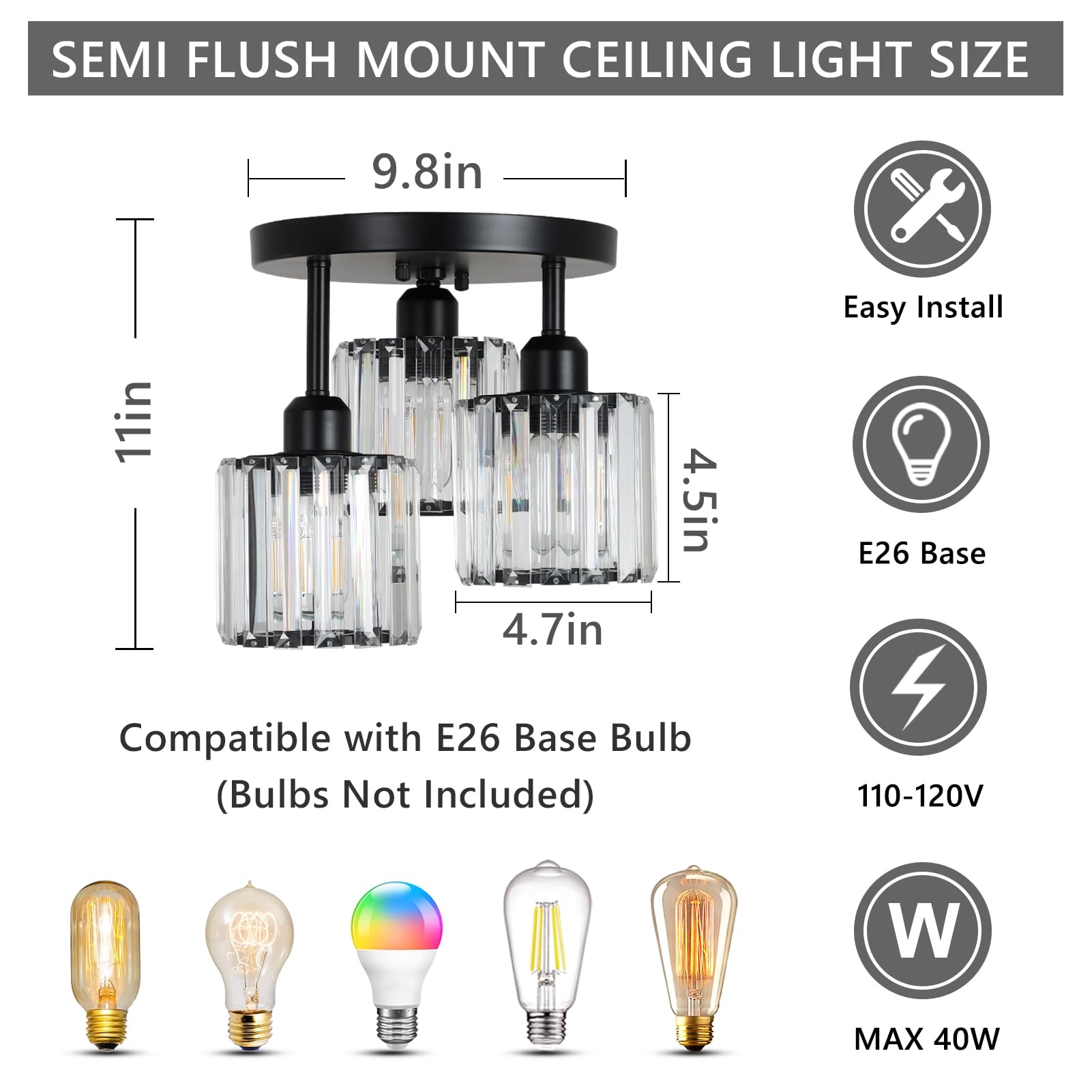 PAUFUL crystal fixture suits living rooms and bedrooms.