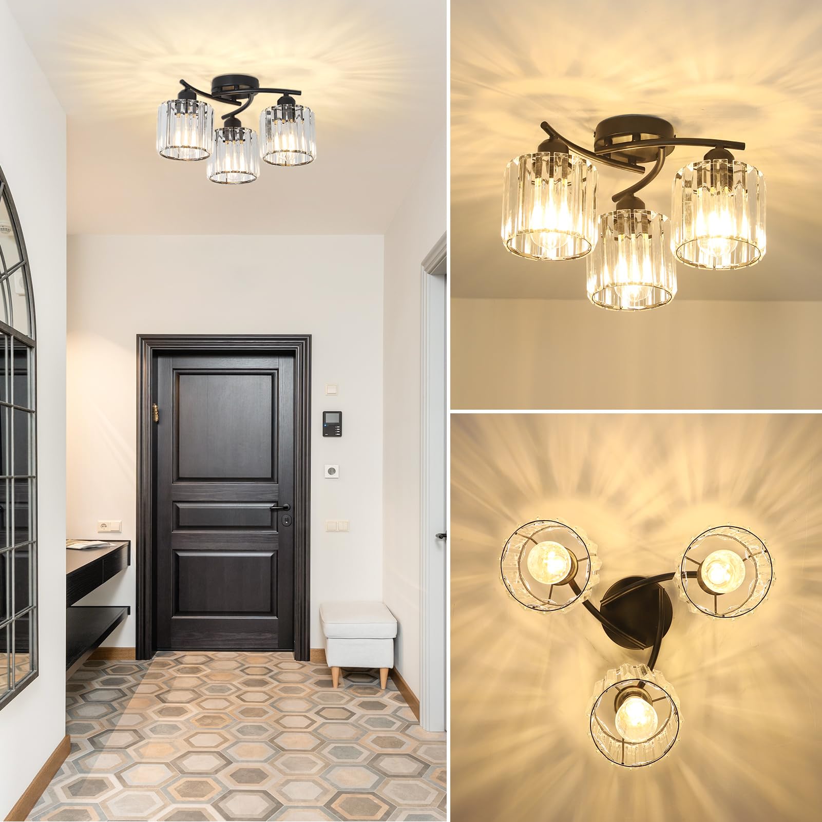 PAUFUL low-profile ceiling light fits spaces with low ceilings