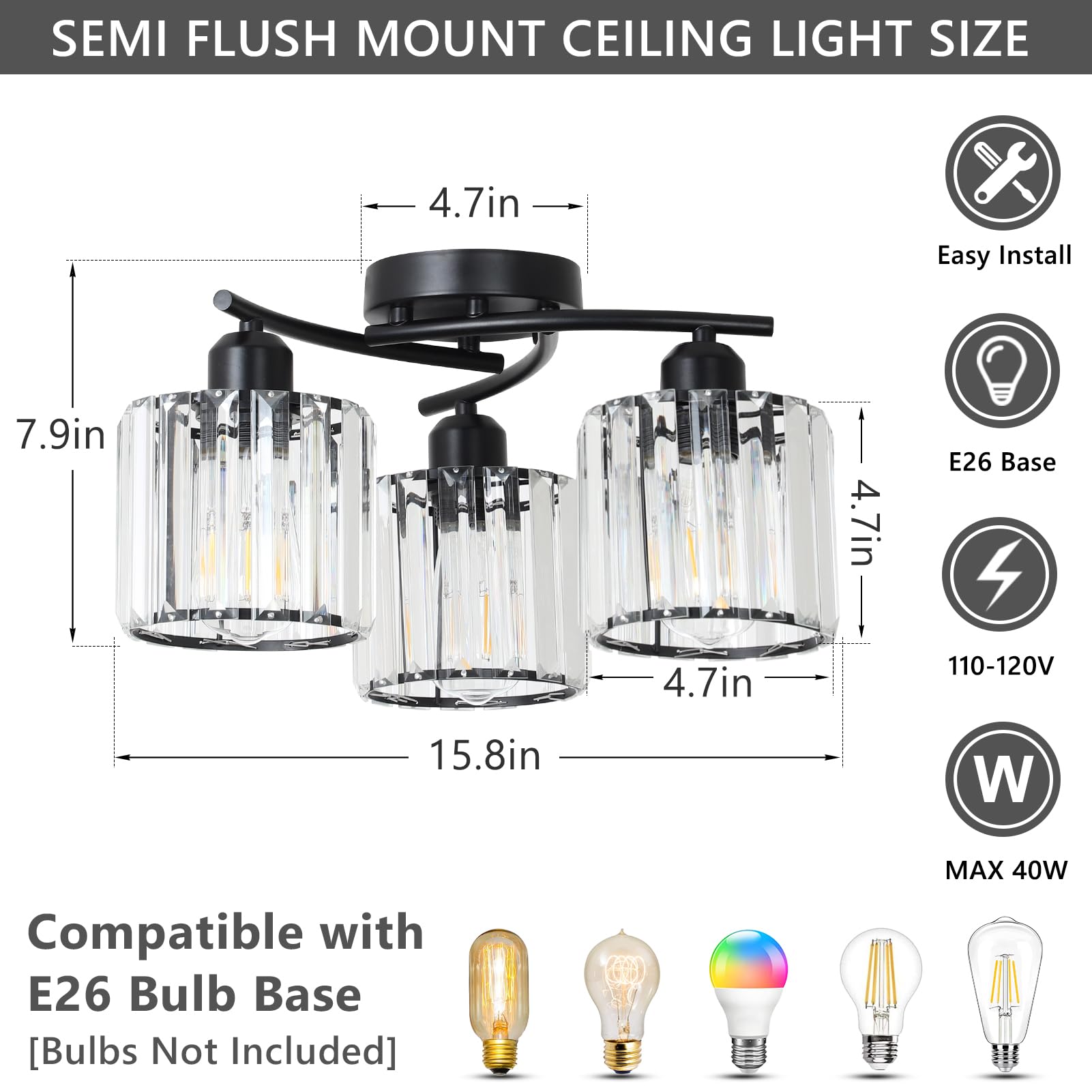 PAUFUL three-light design directs light to multiple angles
