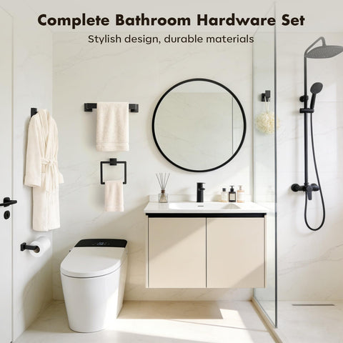 PAHSFS Matte Black Finish complements modern bathrooms and pairs with other fixtures.