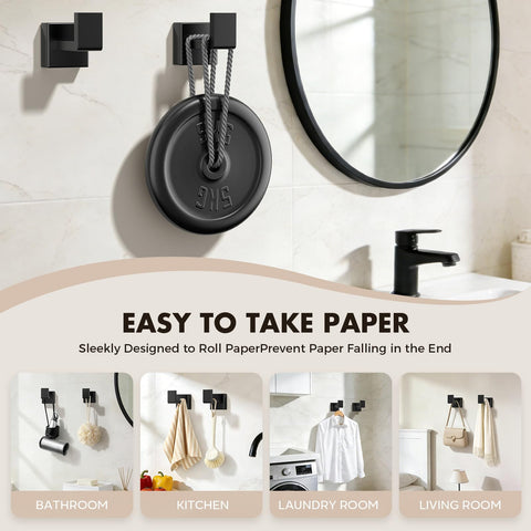 PAHSFS towel hook in matte black for everyday towels
