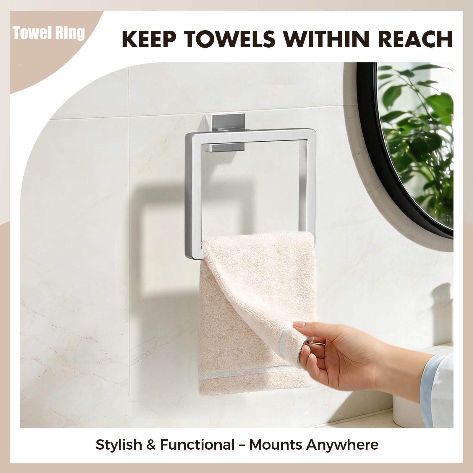 PAHSFS brushed nickel toilet paper holder keeps essentials accessible