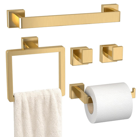 PAHSFS gold 16-inch towel bar for durable bathroom organization