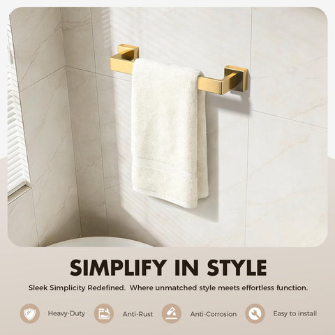 PAHSFS gold towel ring complements modern sinks for easy access