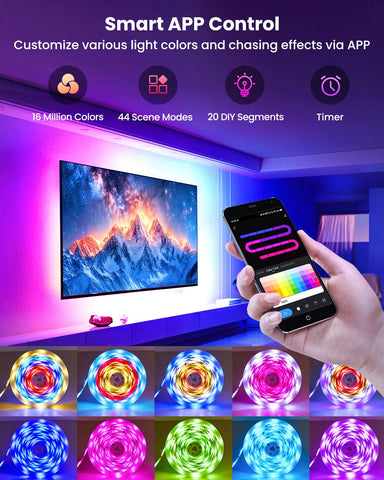 44 scene modes provide mood-appropriate lighting for movies and gaming.