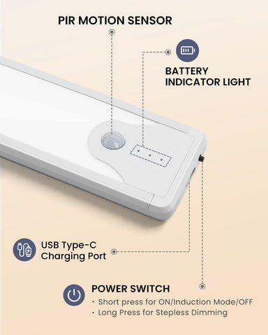 Pak motion-sensor auto mode activates as you approach, conserving energy.