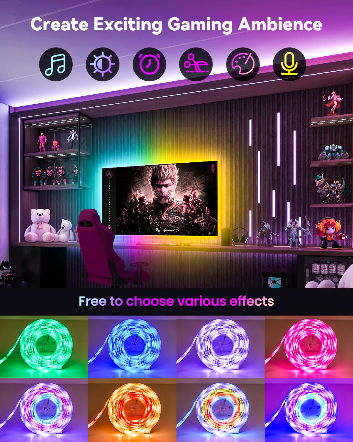 Pak RGBIC LED strip creates party-ready ambience with 44 scenes
