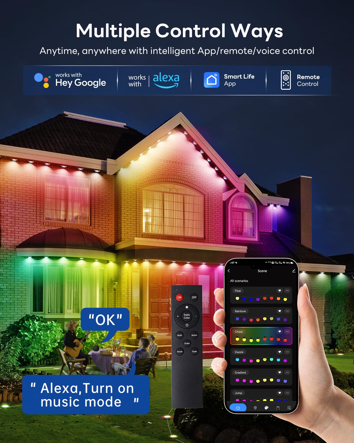 Pak Smart Life app integration with Alexa and Google Assistant for hands-free lighting management
