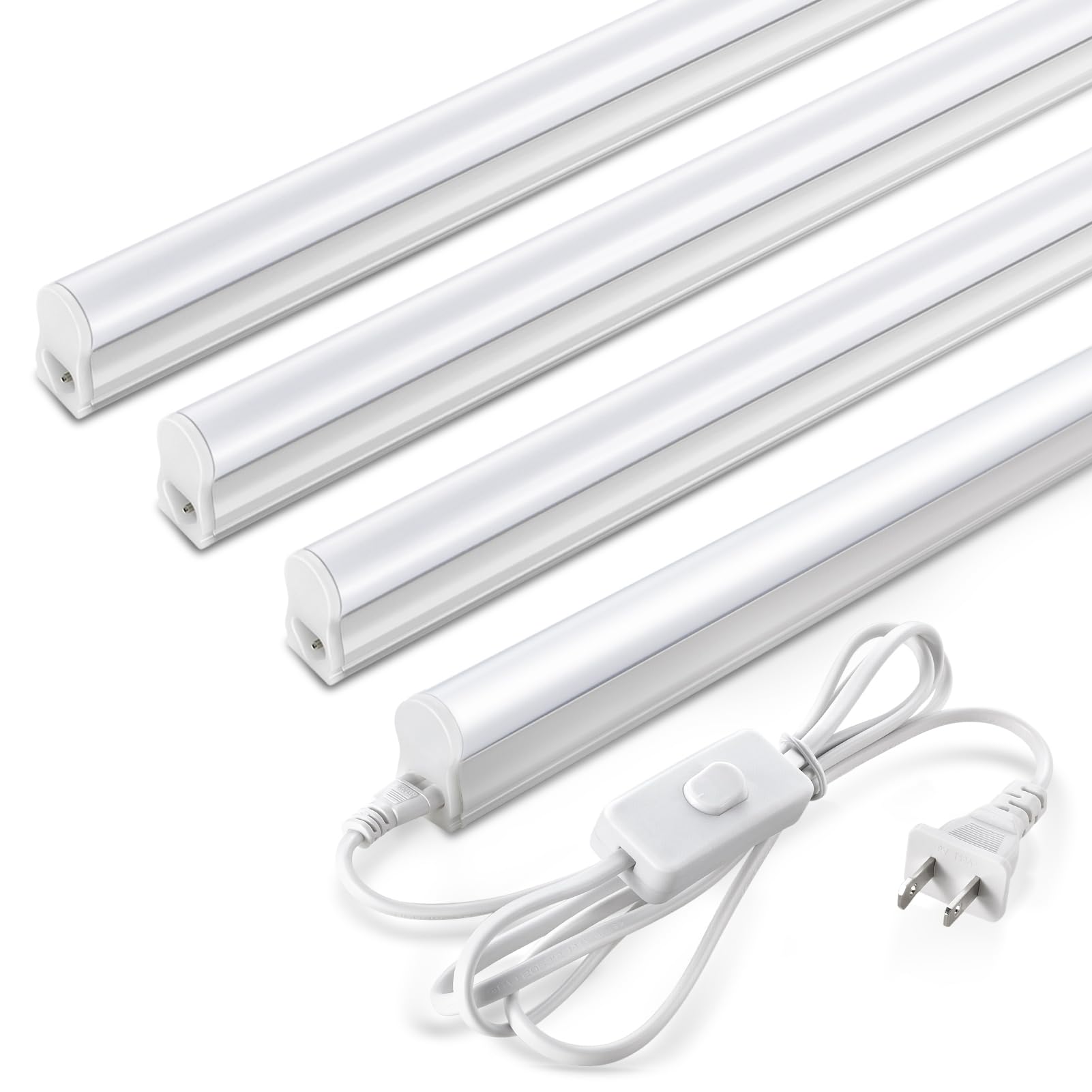 Paklighting 4ft LED shop light front view for bright garage illumination.