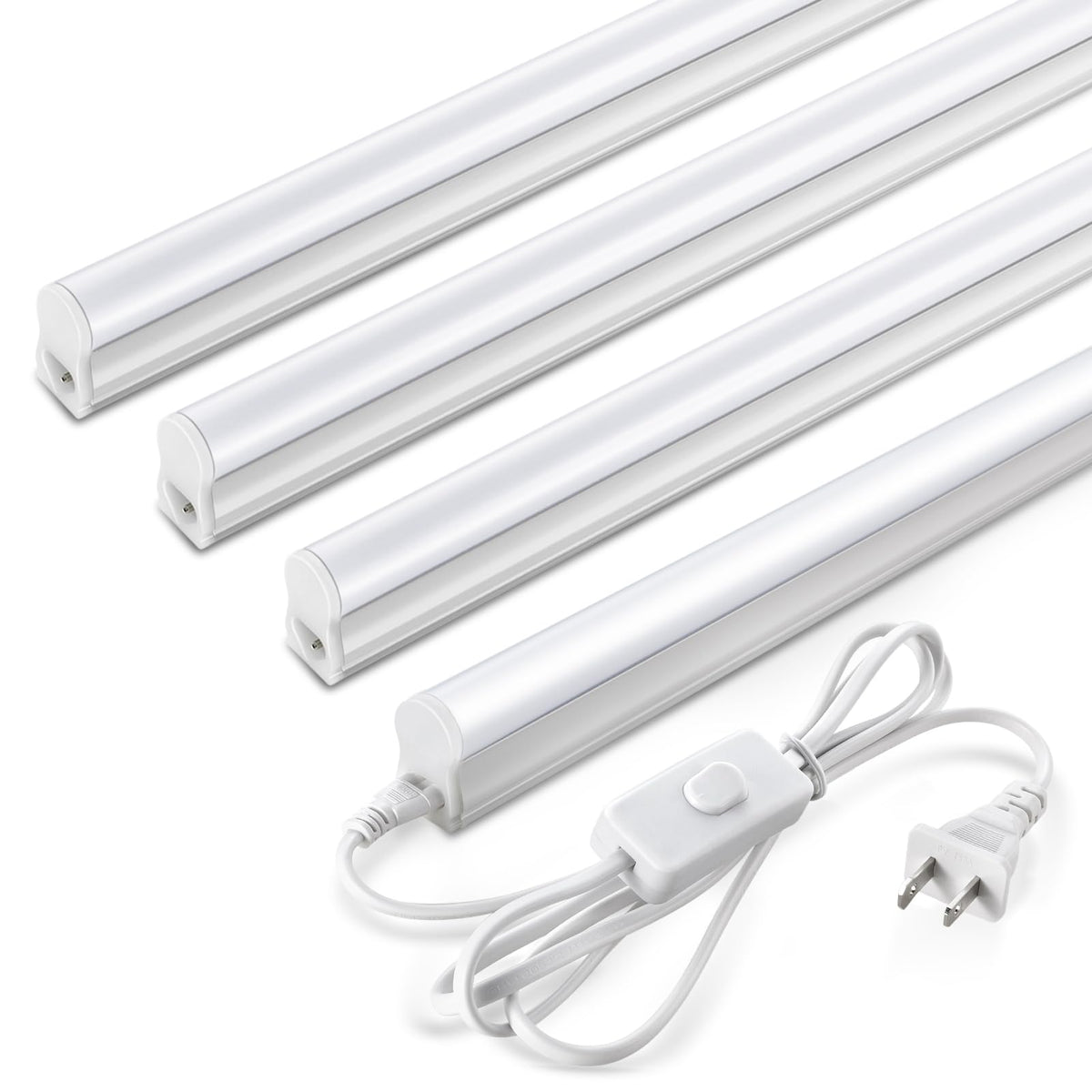 Paklighting 4ft LED shop light front view for bright garage illumination.