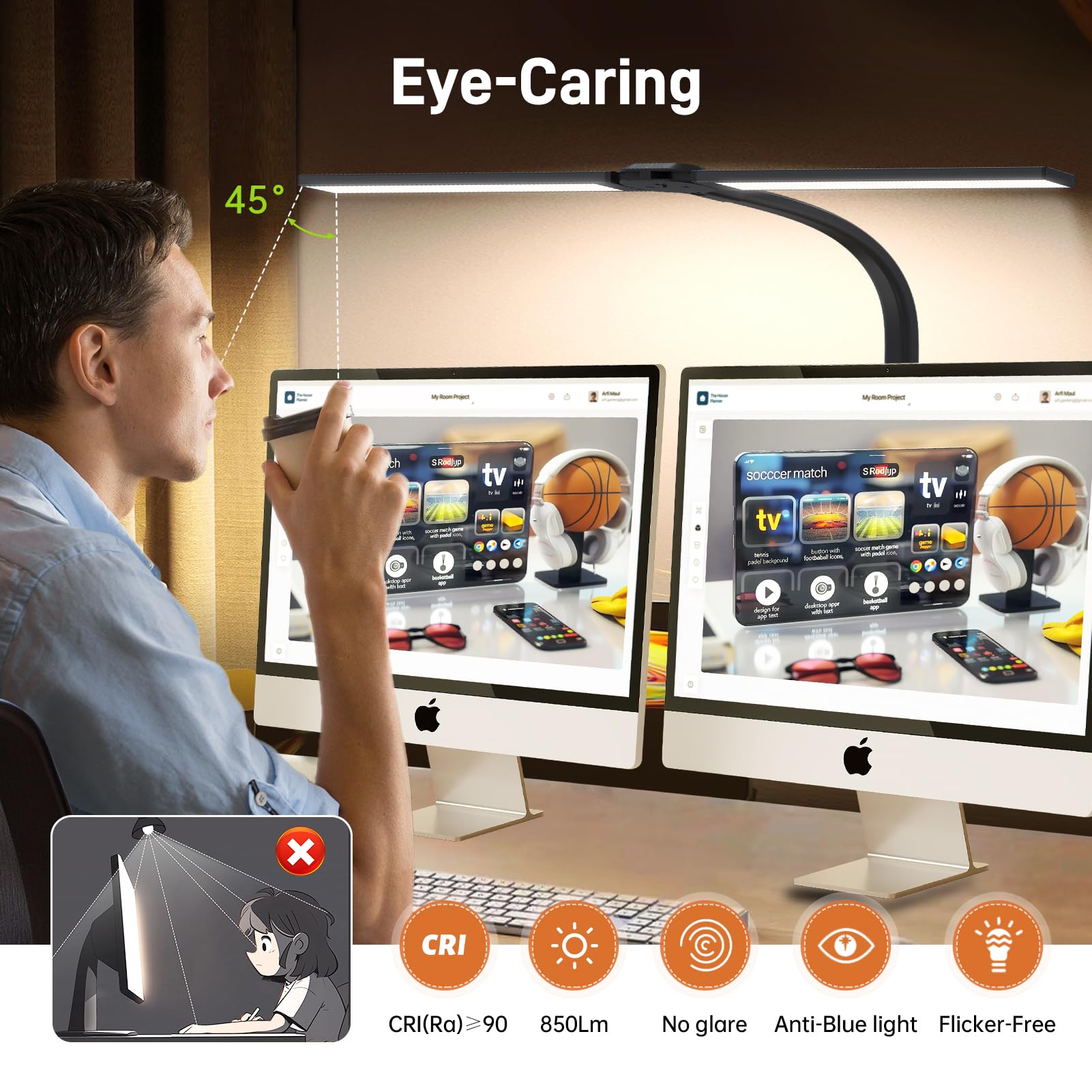 Memory function retains last lighting mode on Paklighting lamp.