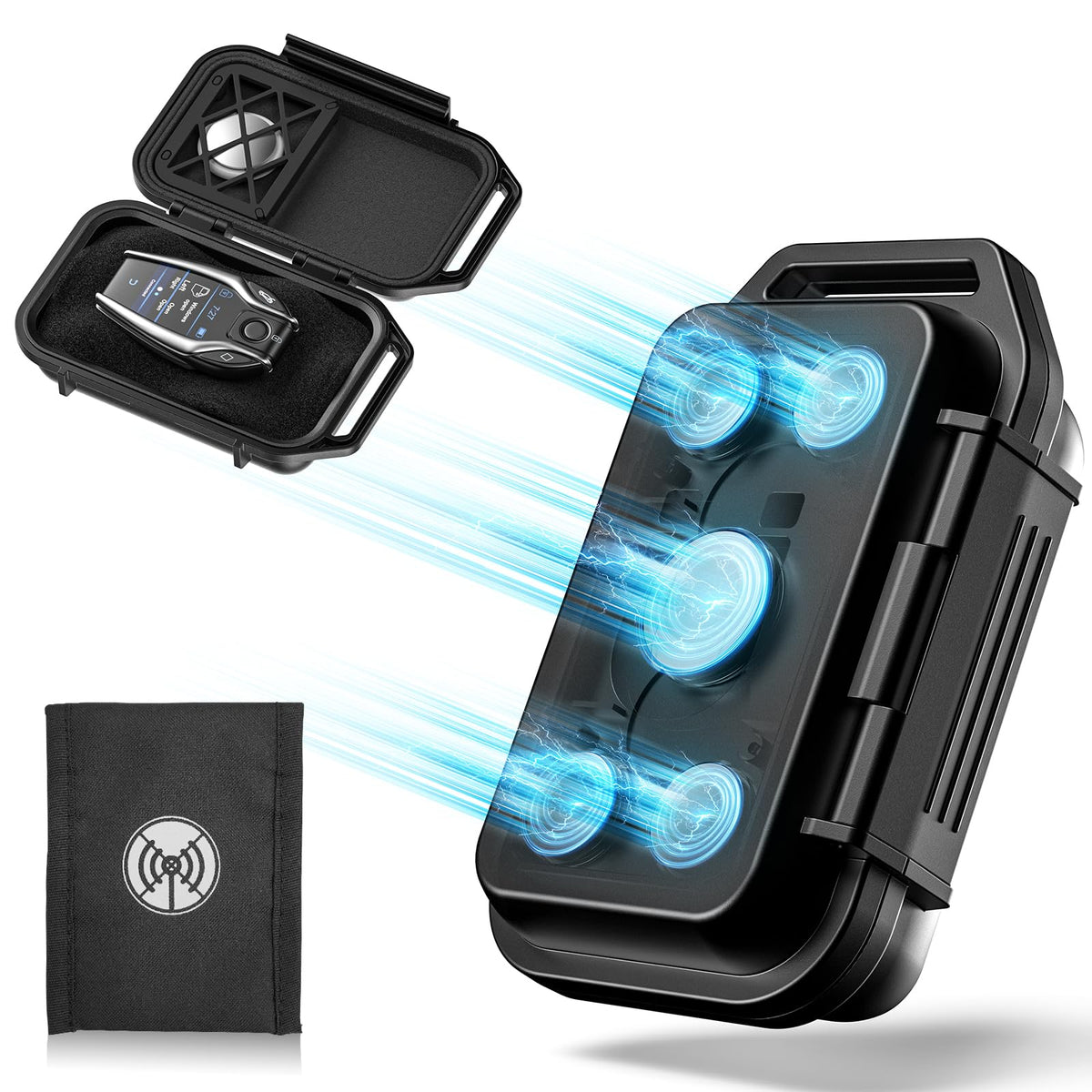 PakWizz magnetic key box hidden under the car for quick access