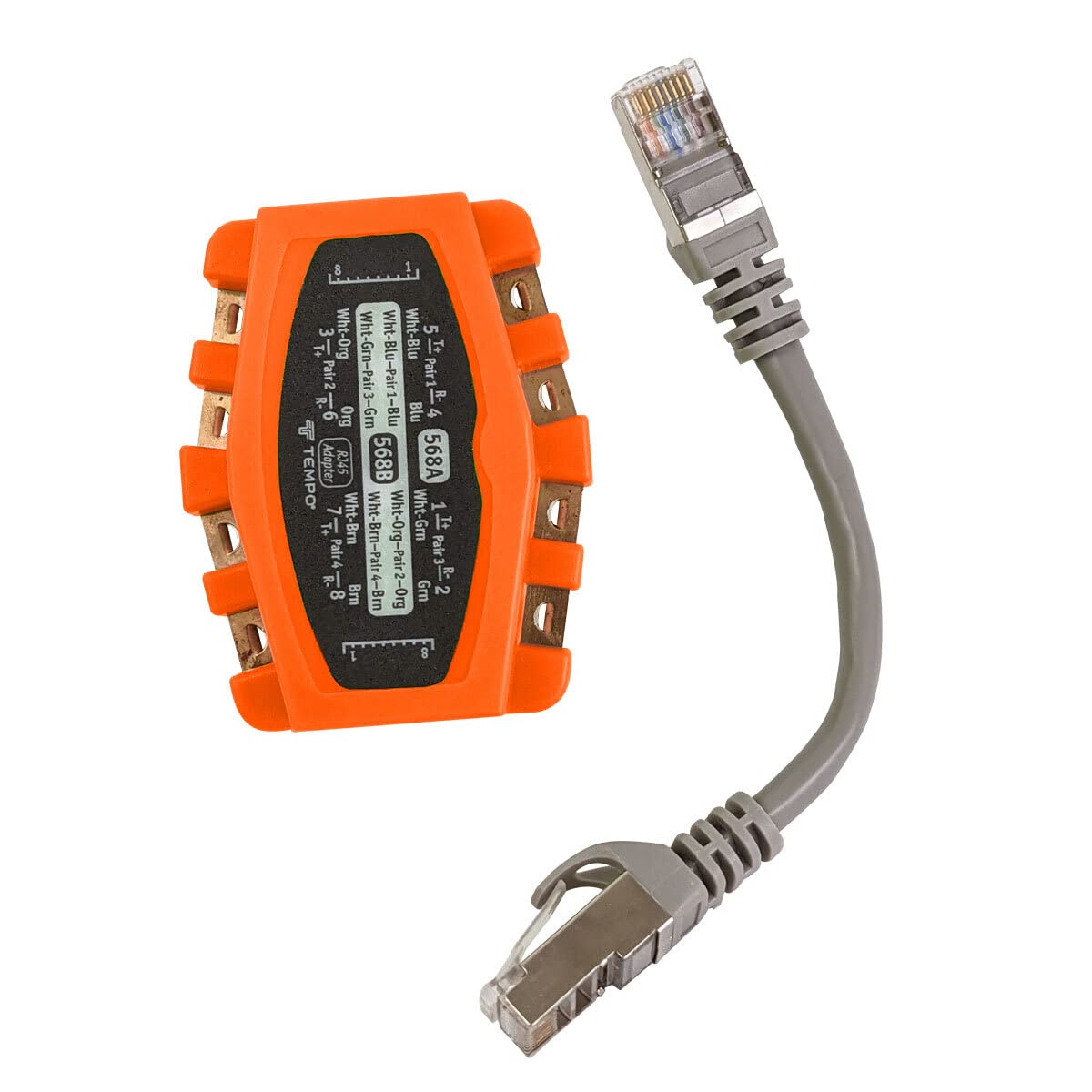 Paladin Tools PA1902 RJ45 adapter showing belt clip for field testing