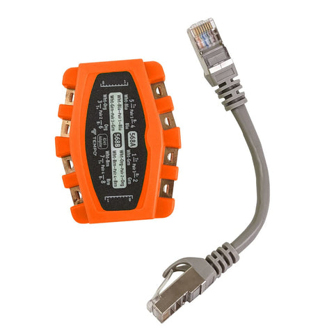 Paladin Tools PA1902 RJ45 adapter showing belt clip for field testing