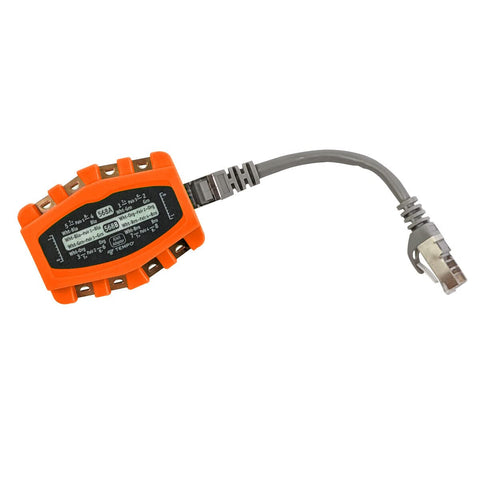 Paladin Tools PA1902 RJ45 adapter highlighting notched copper contacts for secure clips