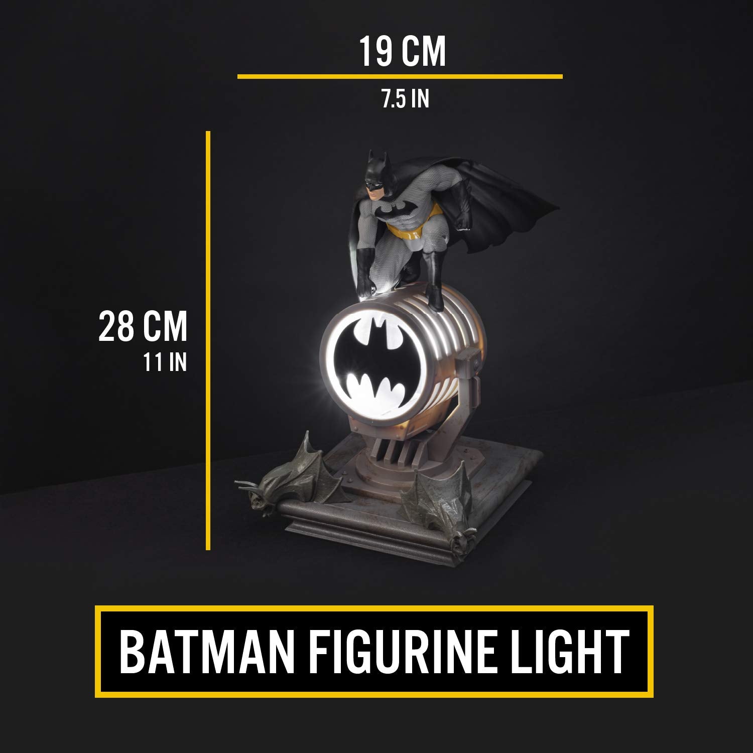 Paladone Batman Figurine Light emits crisp white LED glow at night