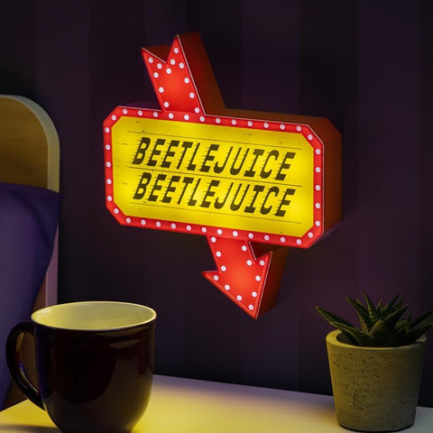 Paladone Beetlejuice icon light Halloween decor for festive mood.