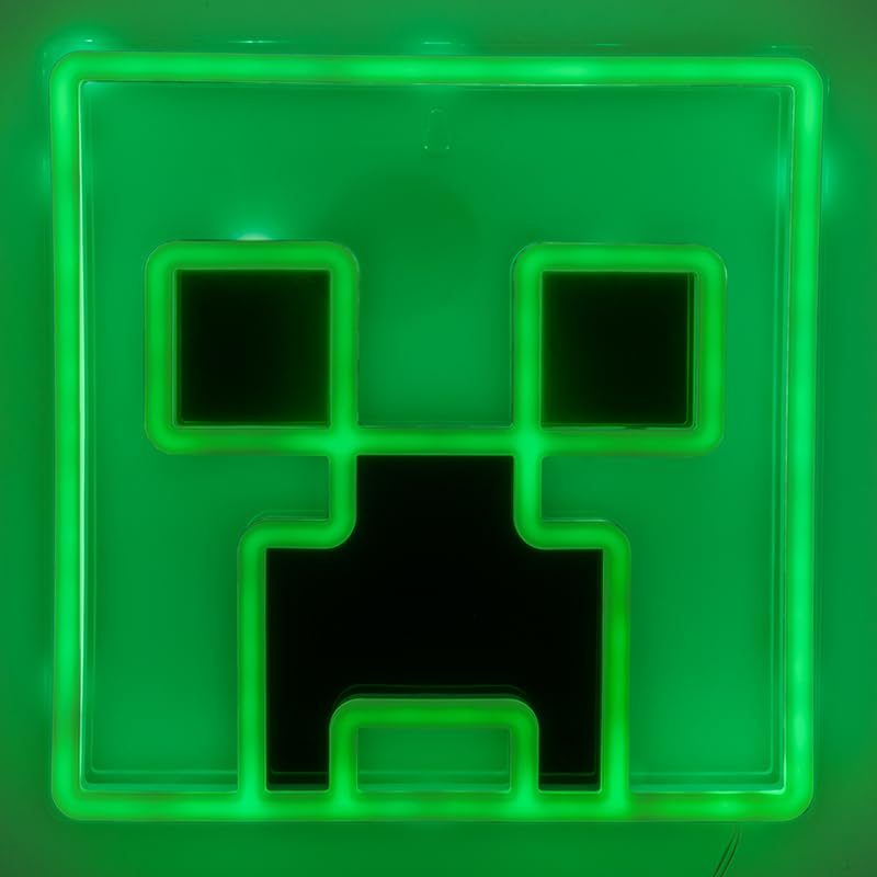 Paladone green Creeper lamp adds vibrant, playful atmosphere.