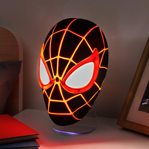 Paladone Miles Morales mask LED light battery-powered for cordless placement