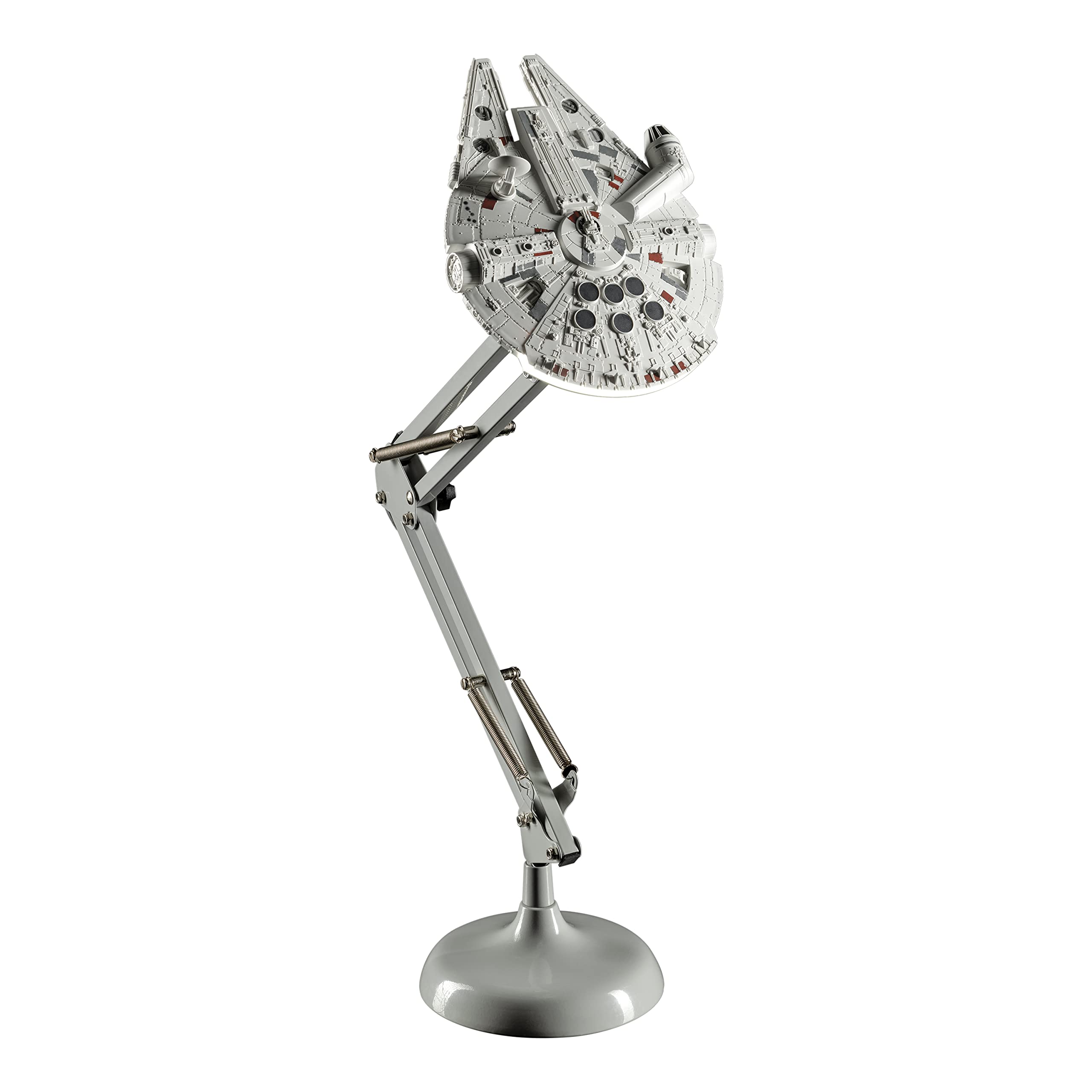 Paladone Millennium Falcon lamp front view adds iconic desk decor.