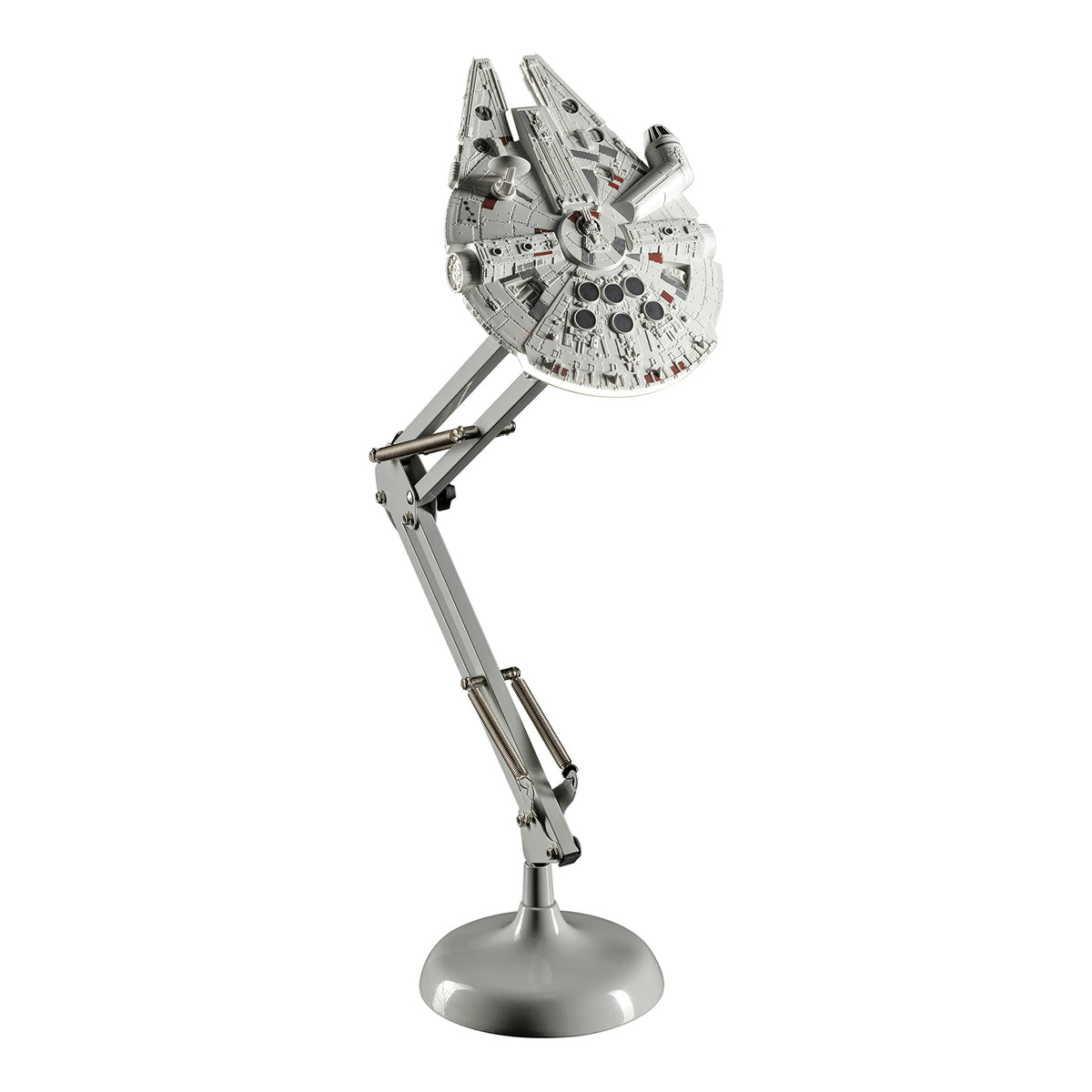 Paladone Millennium Falcon lamp front view adds iconic desk decor.