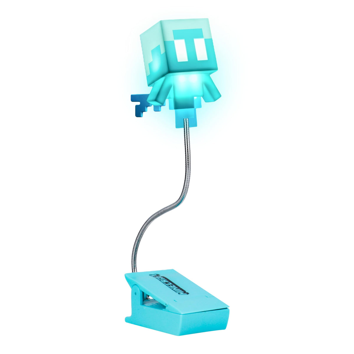 Paladone Minecraft Allay clip-on light highlights pages for easy late-night reading.