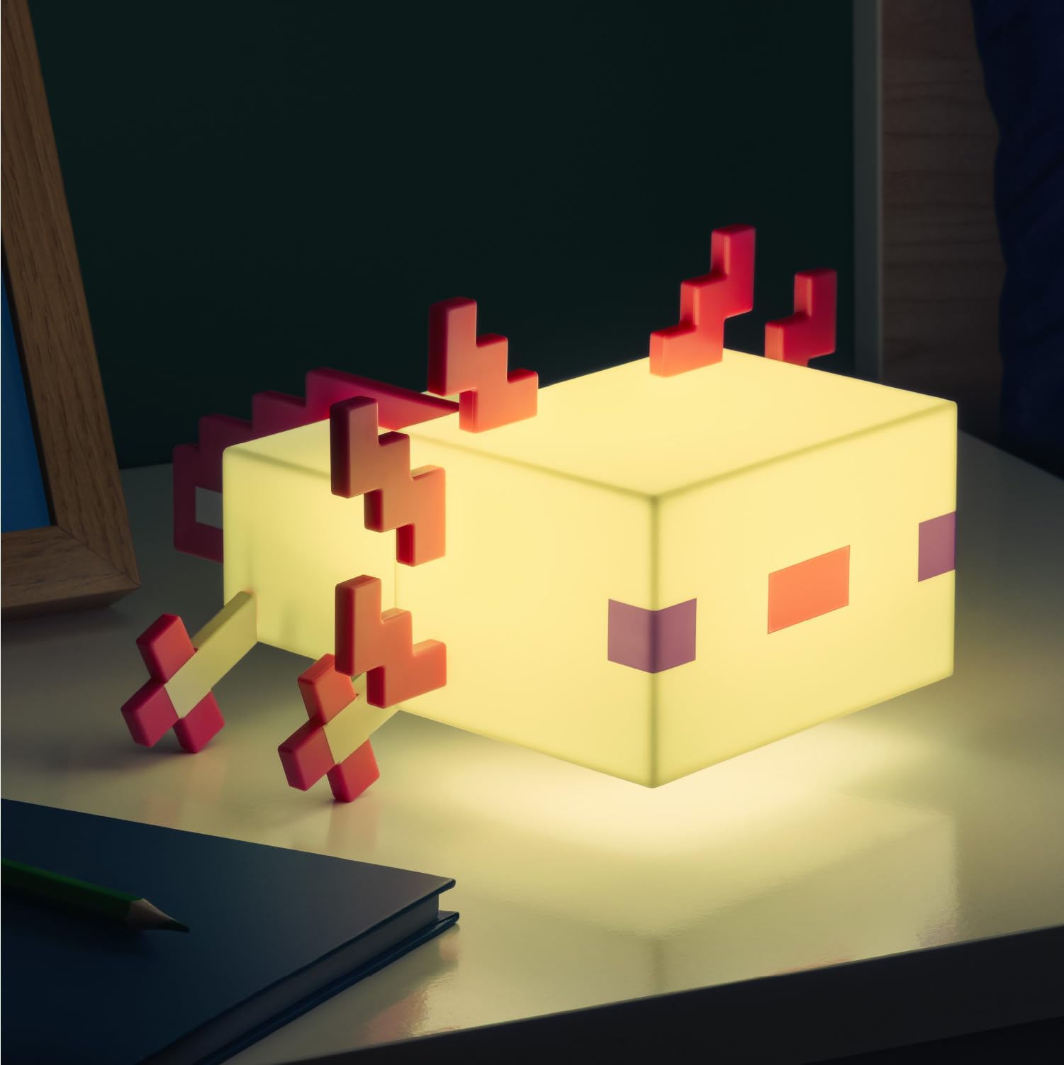 Paladone Minecraft Axolotl Light is designed in the UK for home decor.