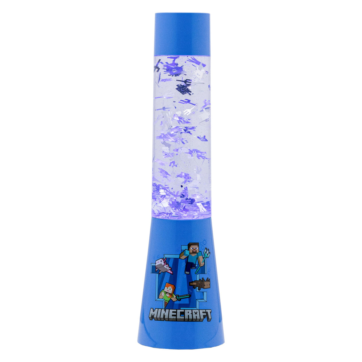 Paladone Minecraft glitter flow lamp lights a cozy gaming space