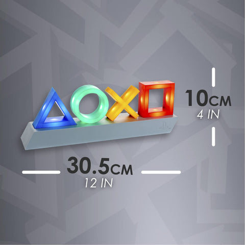 Paladone PlayStation Icons Light fits compact desks for easy gaming setup.