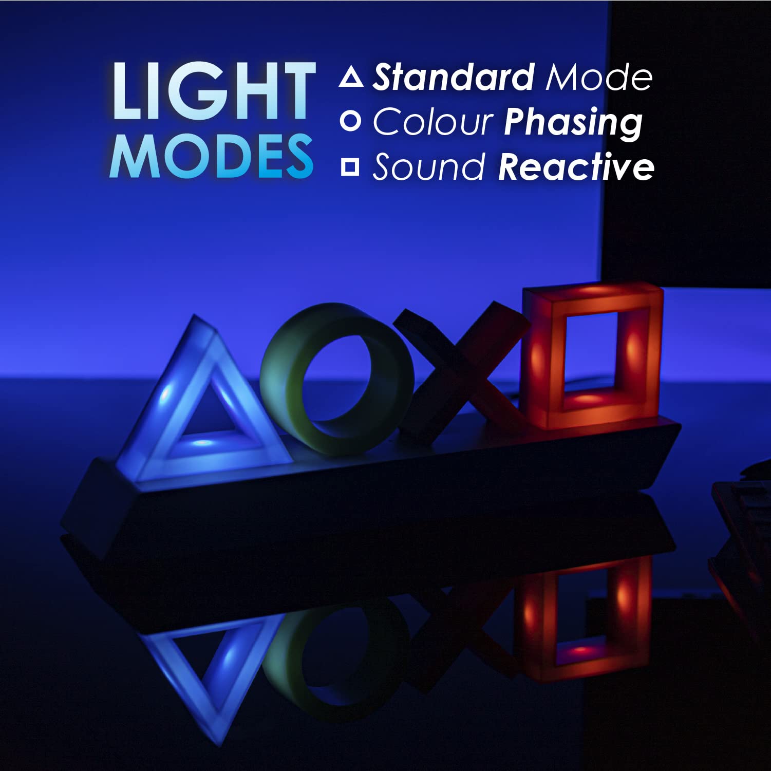 Paladone PlayStation Heritage Icons Light showcases iconic logos for nostalgic decor.
