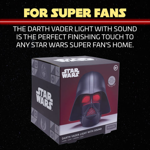 Paladone Darth Vader light with breathing sound enhances cosplay corners.