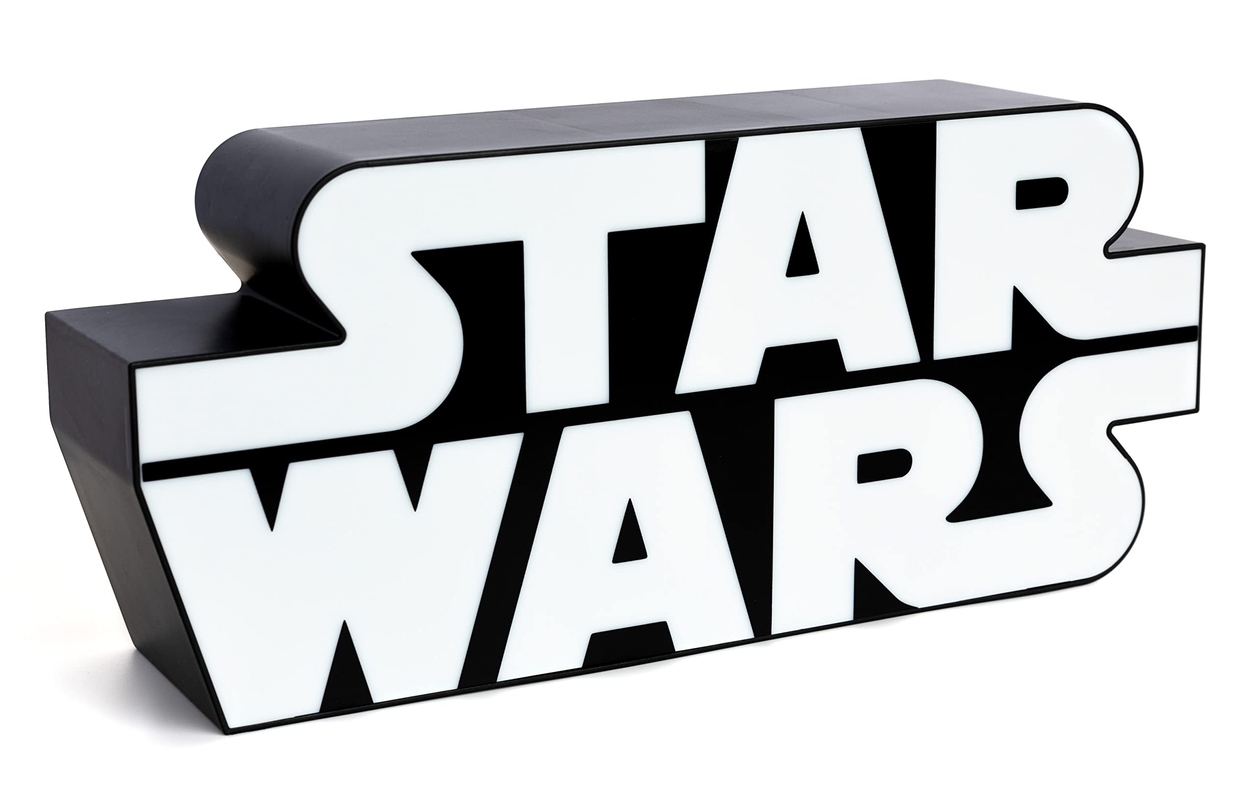 Paladone Star Wars Logo Light mounted on wall for ambient home display.