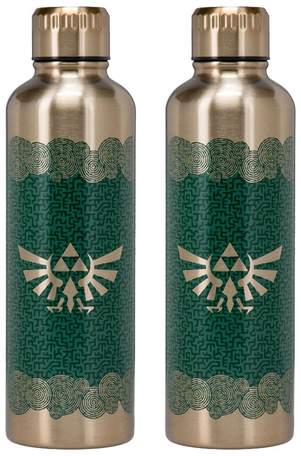 Paladone Tears of the Kingdom bottle featuring green wrap-around design for Zelda fans.