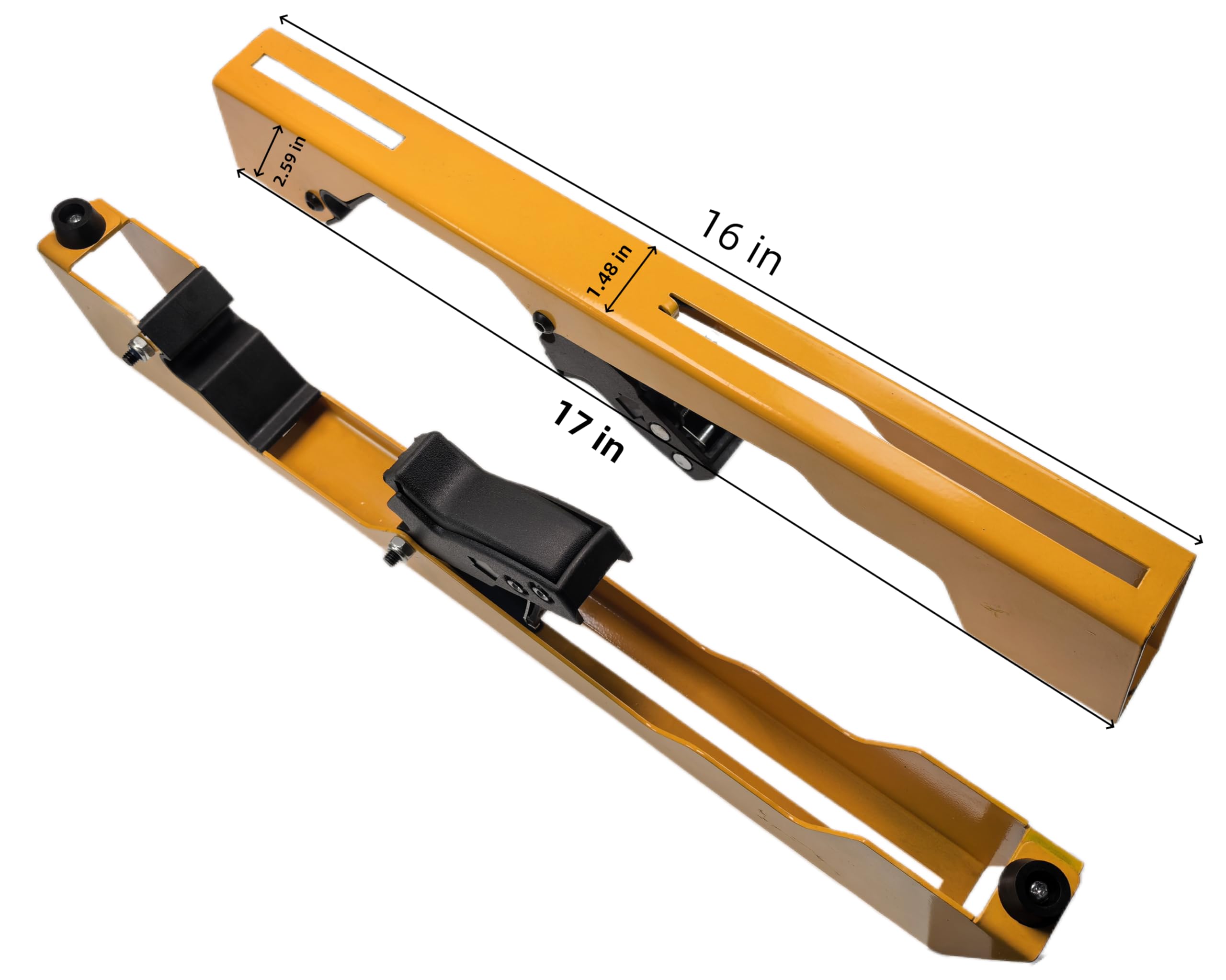 DW7231 showing easy-release clamps for fast tool attachment and removal.
