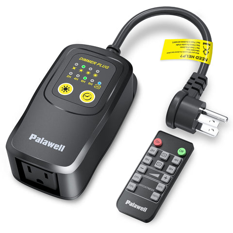 Palawell outdoor dimmer 560W enables adjustable brightness for patio string lights.