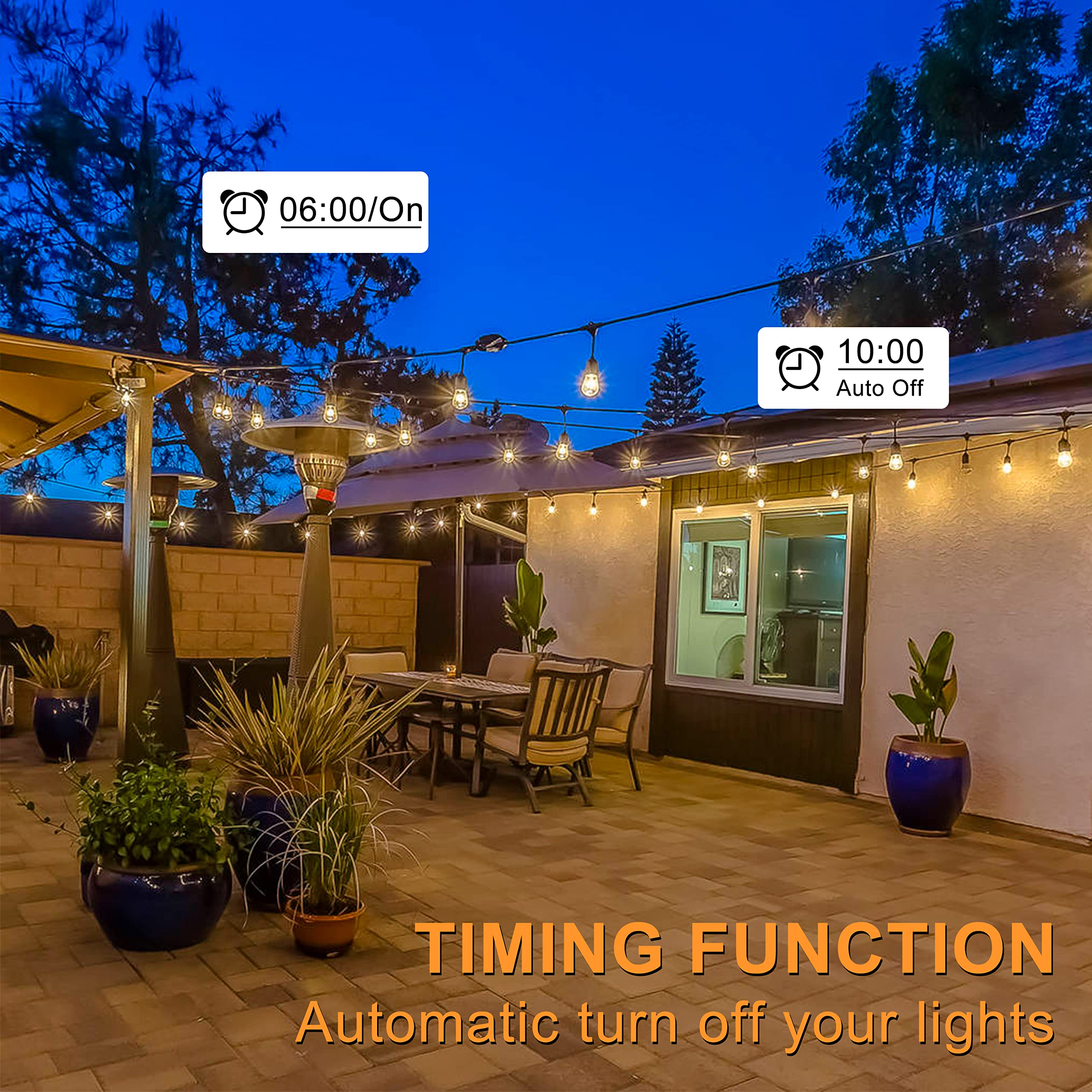 Palawell timer function image showing 1-4 hour options for energy savings.