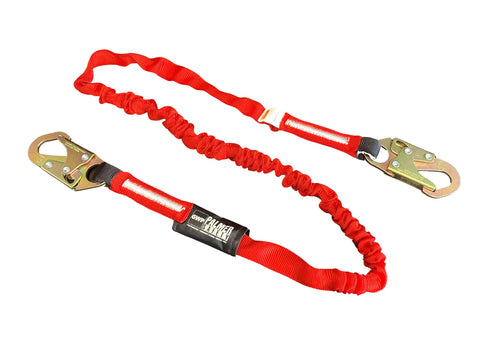 Palmer Safety L121133 6 ft lanyard front view with durable webbing for fall protection.