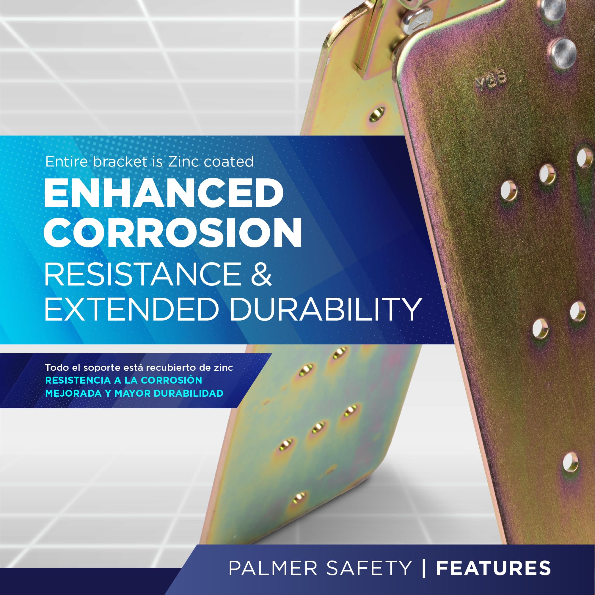 Palmer Safety roof anchor bracket mounted on wood or metal substrates