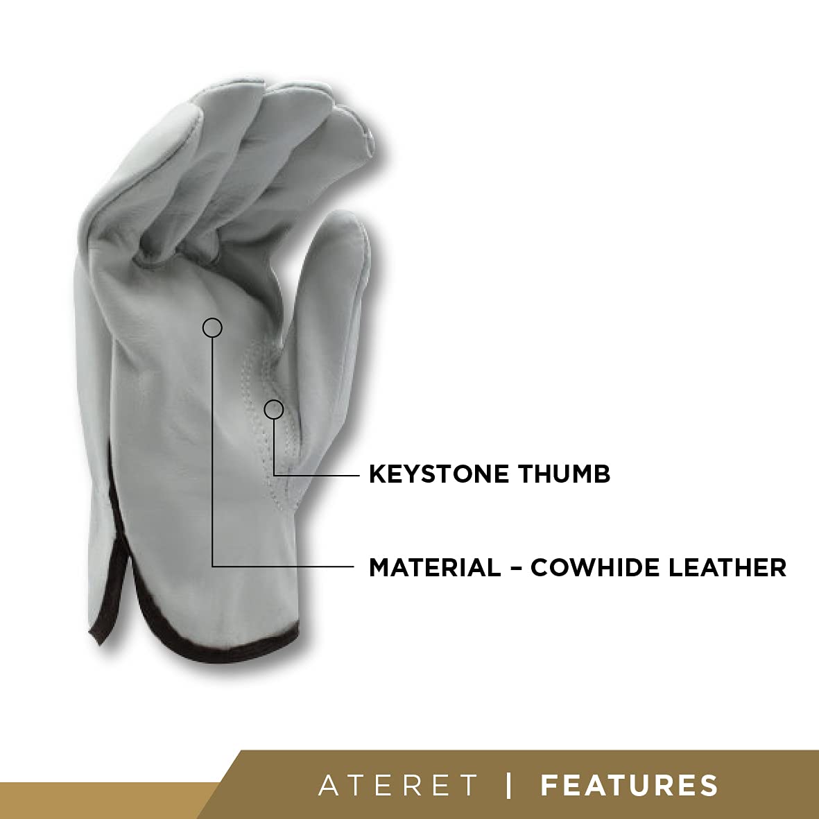 Palmer Safety cowhide close-up highlighting softness and secure grip