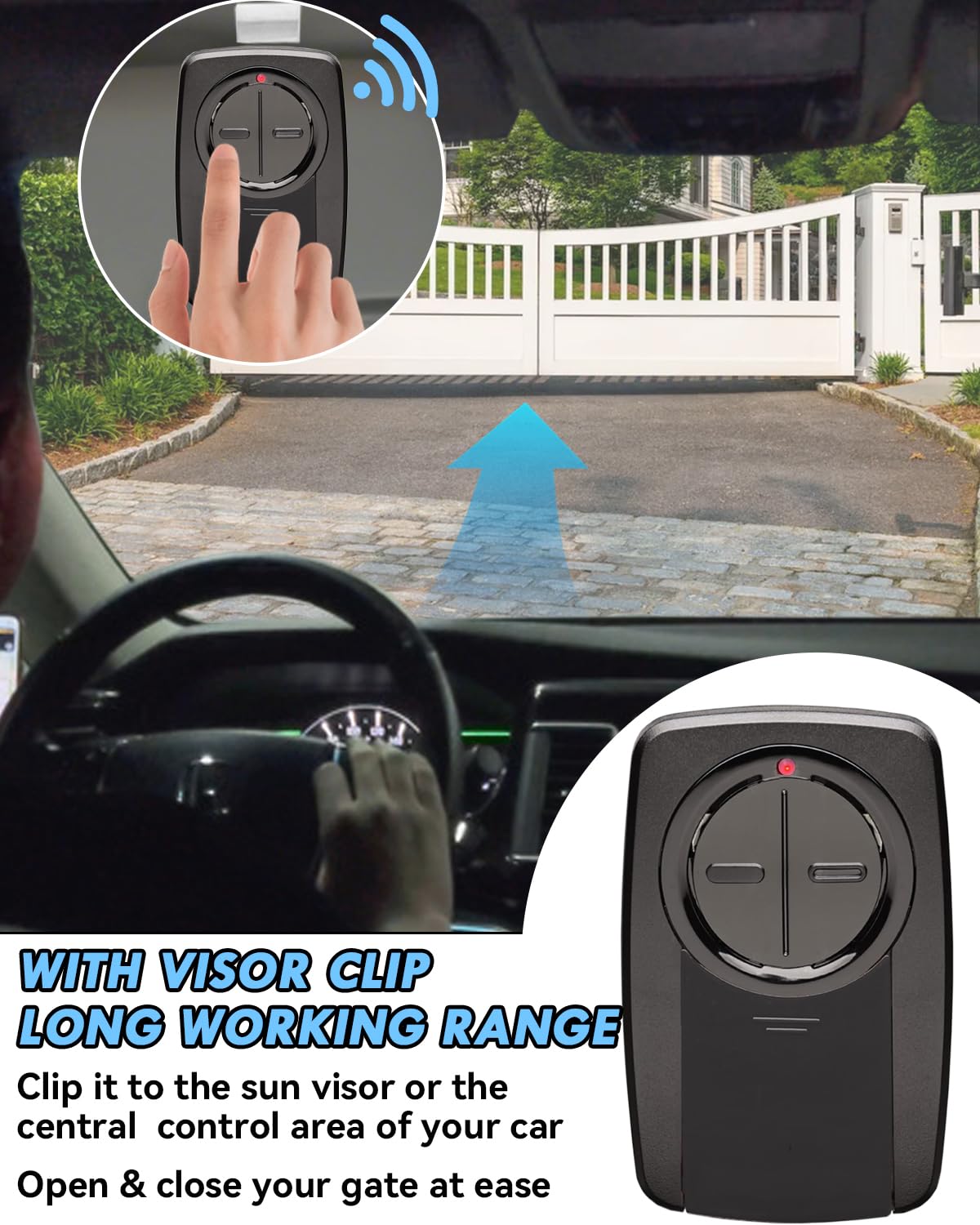 Palohob package includes battery, visor clip, and user manual