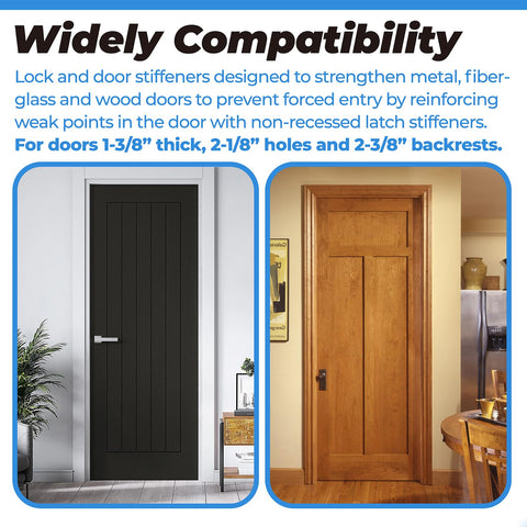 PalpitateC reinforcement on metal, fiberglass, or wood doors for multi surface use.