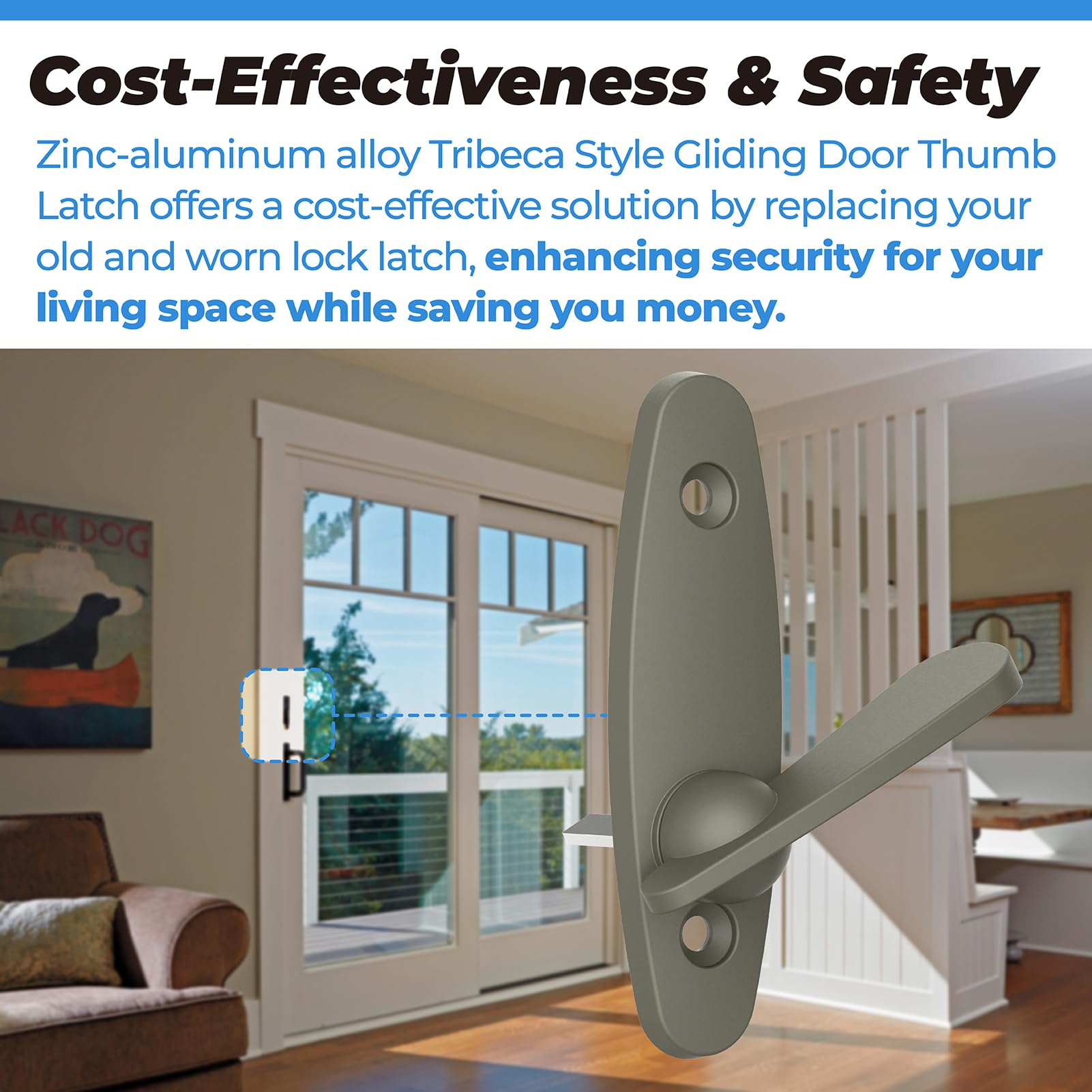 PalpitateC Frenchwood gliding door lock part ready for quick replacement