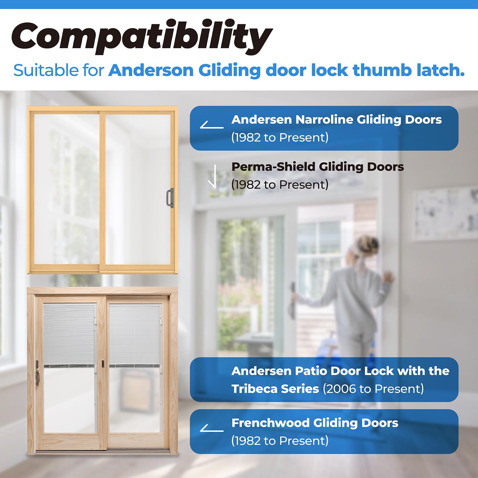 PalpitateC Narroline gliding latch installed for reliable everyday use
