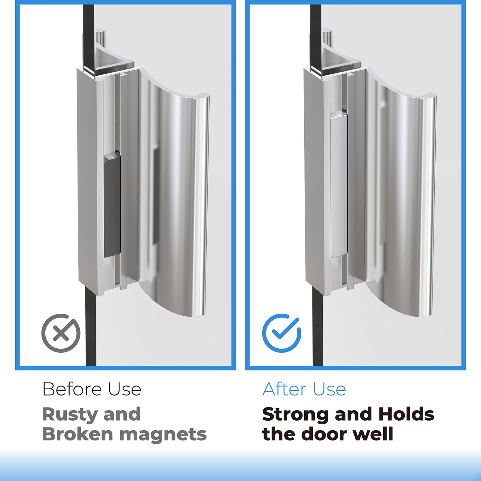 NdFeB magnet offers strong pull for reliable closure