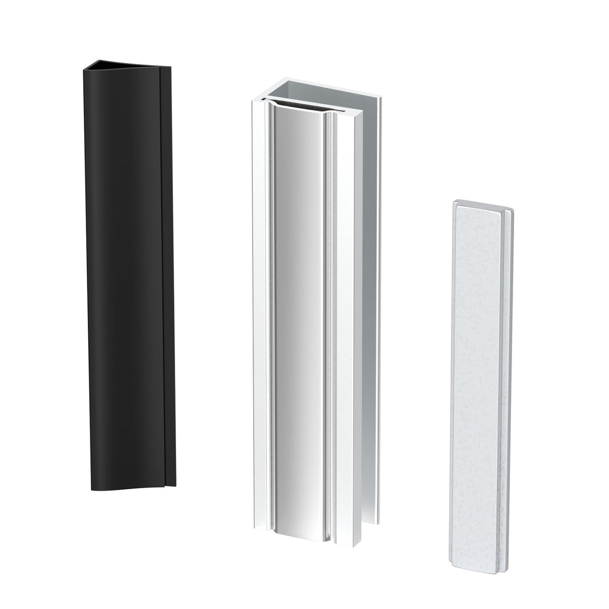 PalpitateC shower door magnet with U-channel for a snug seal