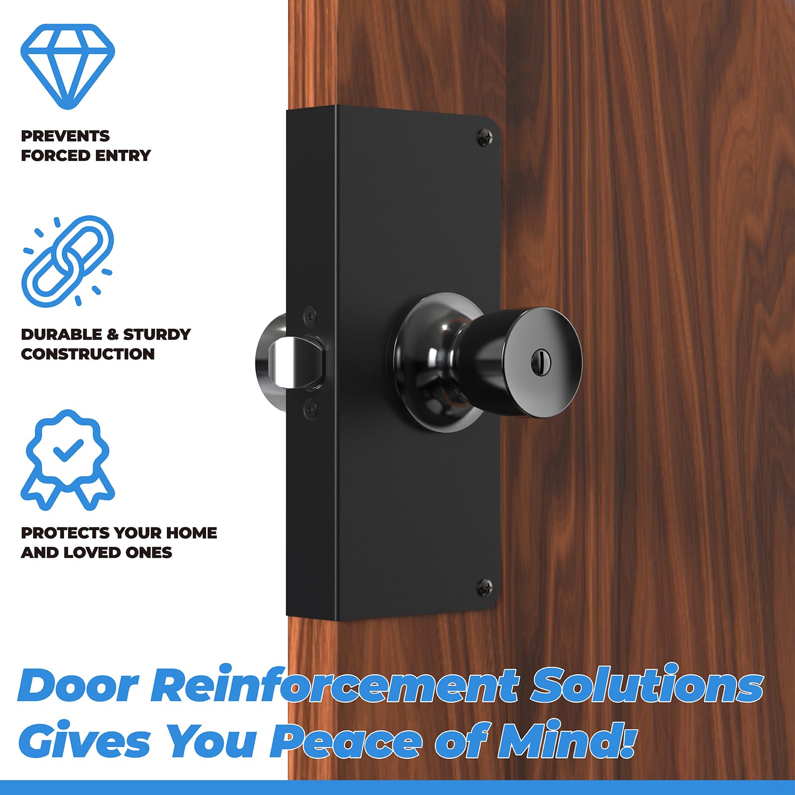 PalpitateC wraparound design strengthens the door edge without altering trim.