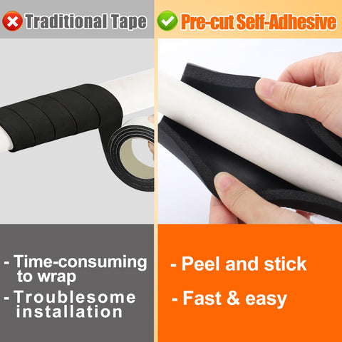 PAMASE pre-slit wrap with aluminum foil layer enables quick, tidy installation.
