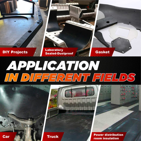 PAMAZY flooring protection rubber sheet cushions floors during heavy equipment use.