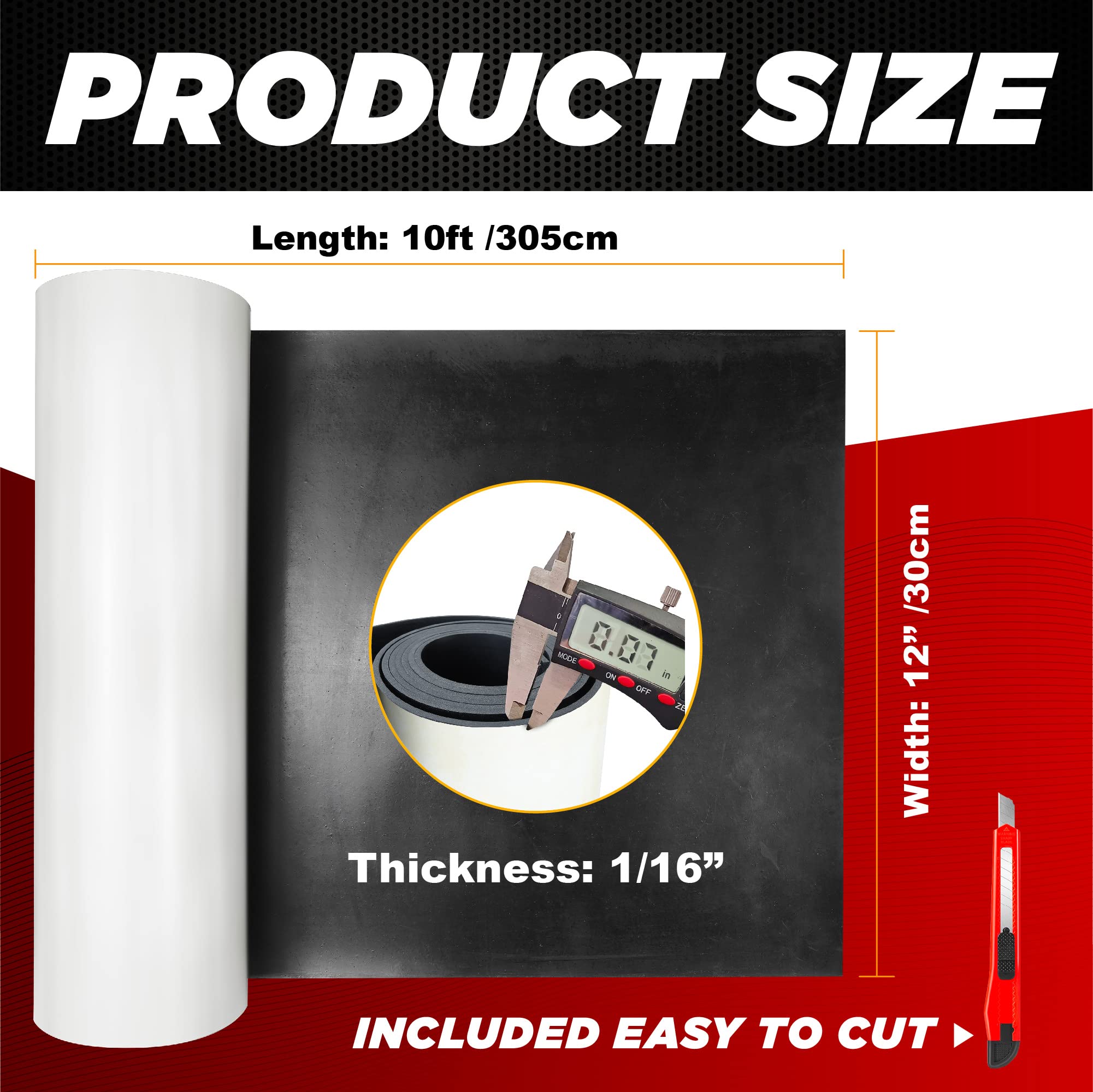 PAMAZY heavy-duty rubber seal roll provides long-lasting protection in tough environments.