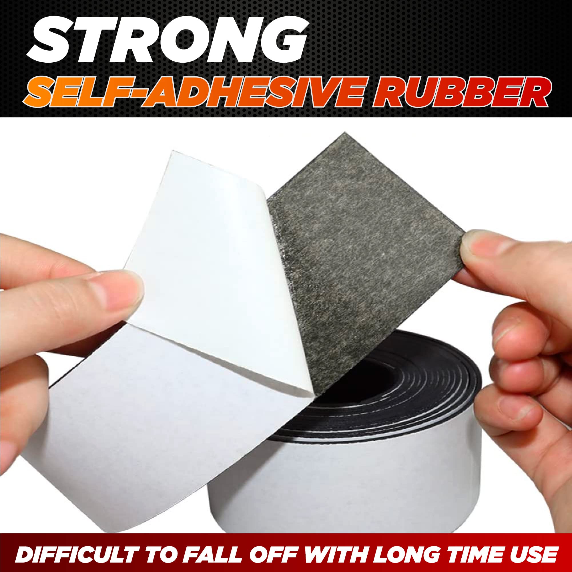 PAMAZY rubber sheet roll ideal for DIY gaskets and noise reduction projects.